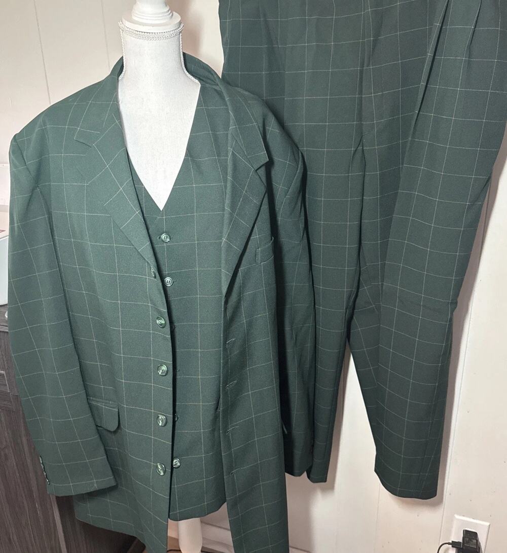 Vanetti Blazer MensGreen Suit Jacket Sport Coat Interview VINTAGE Retro 54L T1